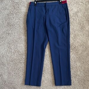 Banana Republic Navy Trousers with Red Trim